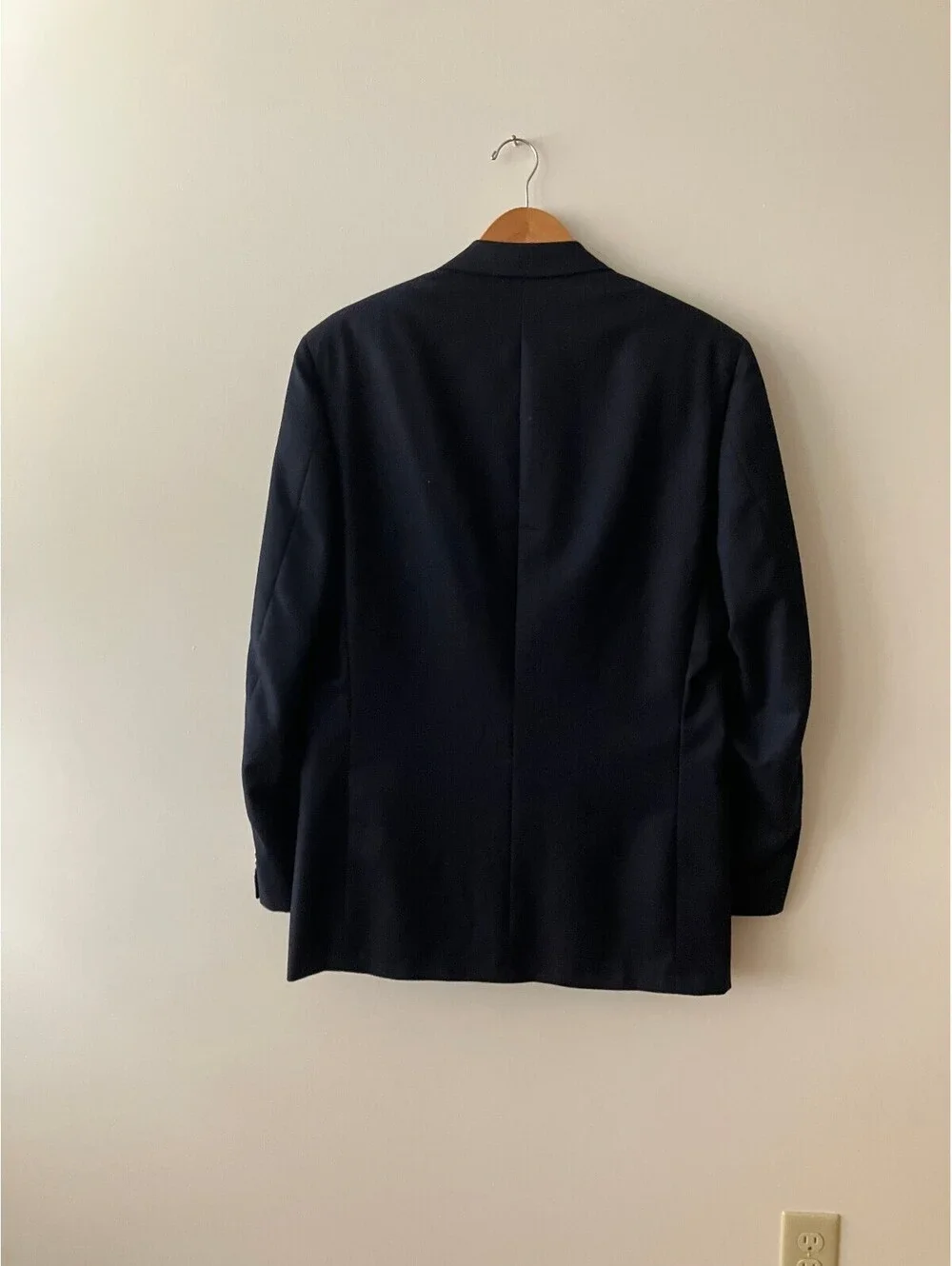 H Freeman & Son Mens 42R 44R Navy Blazer Gold Crest Buttons Union Made USA
